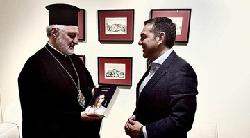 Ο Αλέξης Τσίπρας με τον Αρχιεπίσκοπο Ελπιδοφόρο