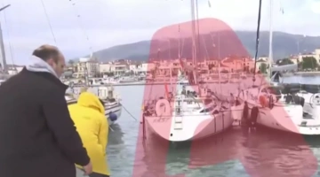 Το σημείο που το κύμα παρέσυρε τον 53χρονο λιμενικό