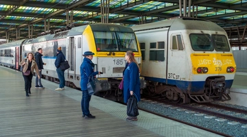 Σιδηροδρομικός σταθμός στο Βέλγιο