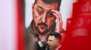 Από συγκέντρωση κατά του Ζελένσκι στην Πολωνία