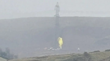 Εικόνα από το σημείο της πτώσης αεροσκάφους