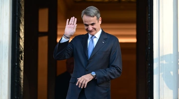 Ο Κυριάκος Μητσοτάκης στο Μέγαρο Μαξίμου