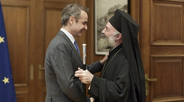 Συνάντηση Κυριάκου Μητσοτάκη με Αρχιεπίσκοπο Μακάριο