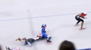 Η πτώση της Stoddard στο speed skating