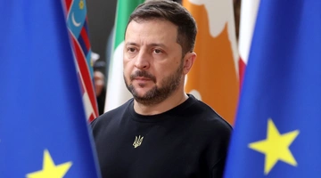 Ο Πρόεδρος της Ουκρανίας Βολοντίμιρ Ζελένσκι στη σύνοδο κορυφής του Ευρωπαϊκού Συμβουλίου στις Βρυξέλλες