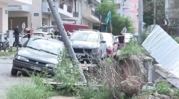 Καθίζηση σε δρόμο της Θεσσαλονίκης