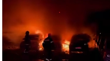 Φωτιά σε χώρο στάθμευσης στο Ηράκλειο