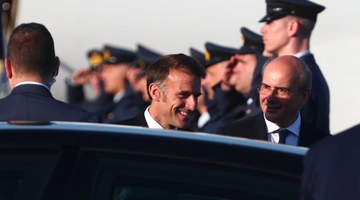 Άφιξη του Εμανουέλ Μακρόν στην Αθήνα