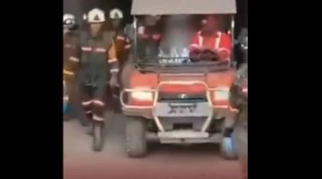 Στιγμιότυπο από βίντεο της διάσωσης μεταλλωρύχου στο Μεξικό