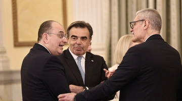 Μαργαρίτης Σχοινάς, Μακάριος Λαζαρίδης και Ευάγγελος Τουρνάς προ της ορκωμοσίας