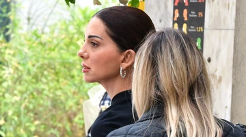  Η Σταματίνα Τσιμτσιλή κατά την επίσκεψη στον Ευαγγελισμό