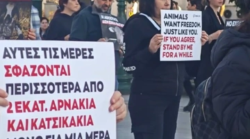 Διαμαρτυρία των Vegans για το Πάσχα