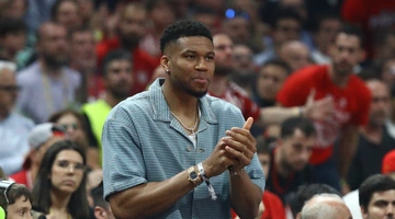 Ο Γιάννης Αντετοκούνμπο στον τελικό του Final Four στην Αθήνα