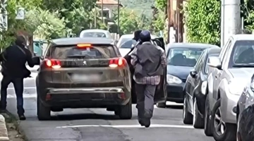 Εικόνες από τη ληστεία στην Τιθορέα