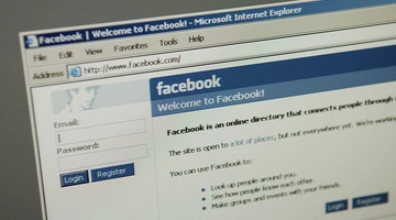 Αρχική σελίδα του Facebook από το 2006