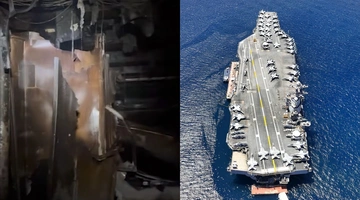Οι εκτεταμένες φθορές στο USS Ford