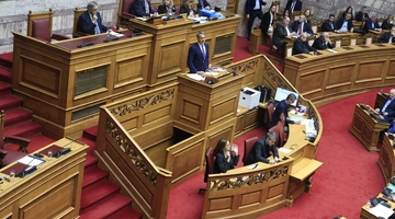 Ο Κυριάκος Μητσοτάκης στη Βουλή