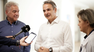 Ο Κυριάκος Μητσοτάκης στη Βόρεια Εύβοια