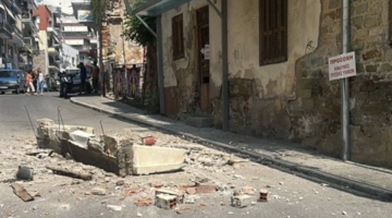 Το μπαλκόνι που κατέρρευσε στην Καβάλα
