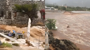 Πλημμύρες στην Αλύπα στη Μάνη