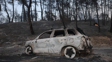 Καμμένο αυτοκίνητο στη Σίβηρη Χαλκιδικής