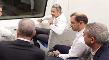Ο Μητσοτάκης στο Μετρό Θεσσαλονίκης