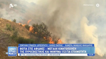 Η φωτιά στις Αφίδνες 
