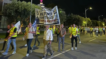 Πορεία διαμαρτυρίας ενστόλων στη Θεσσαλονίκη ενόψει ΔΕΘ