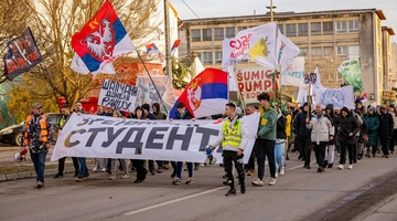 Πορεία φοιτητών στη Σερβία